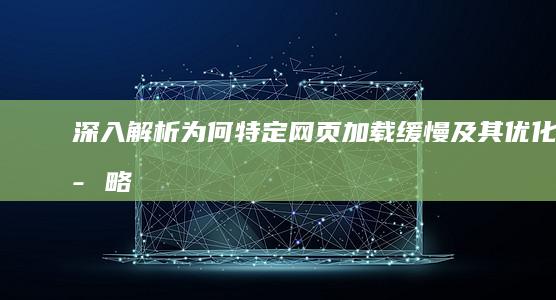 深入解析：为何特定网页加载缓慢及其优化策略